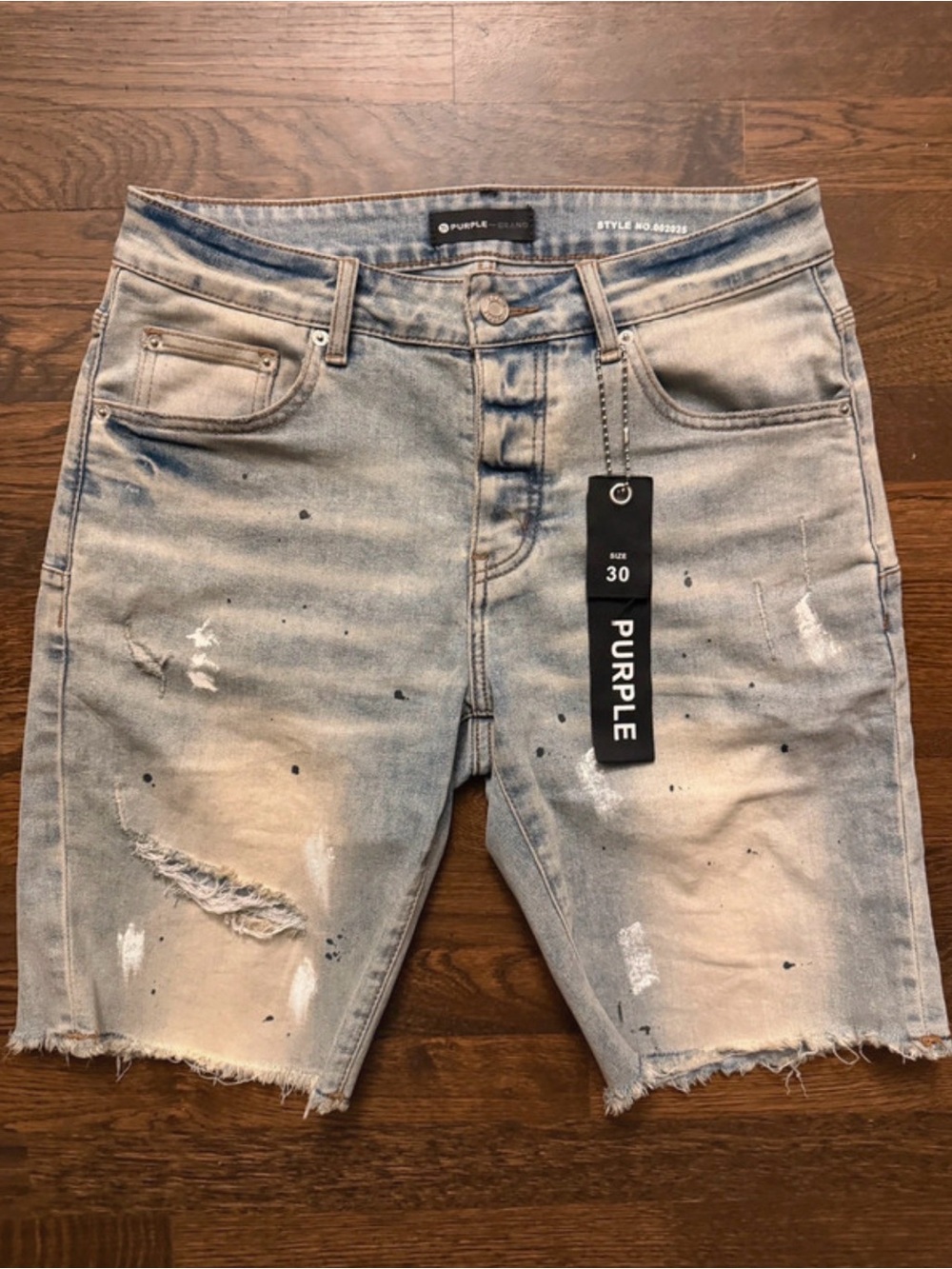 PURPLE BRAND light blue denim jorts